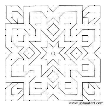 Square Rangoli Design, Square Rangoli, Dot Rangoli Design, Graph Art, Grid Design Pattern, Pattern Design Drawing, Easy Rangoli Designs Videos, Dot Rangoli, Very Easy Rangoli Designs