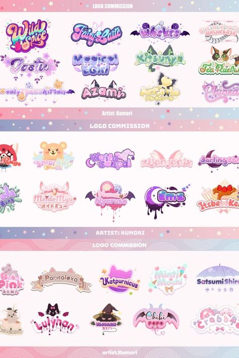 I will design cute logo for twitch vtuber and streamer Artist Watermark Ideas, Cute Fonts Alphabet Cursive, Cute Fonts Alphabet Bubble, Cute Fonts Alphabet Doodles, Cute Fonts Dafont, Cute Handwriting Fonts, Fun Logos, Twitch Vtuber, Cute Fonts Alphabet