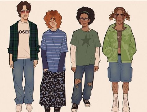 90s Oc, Hippie Boy, People Model, Nerd Outfits, Swag Pics, Art Outfits, Oc Drawings, Drawing Projects, Dope Art