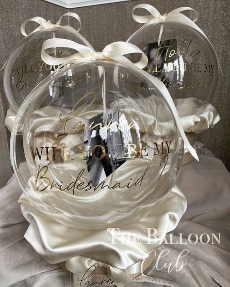 Bridesmaid Balloon Proposal, Wedding Bobo Balloons, Balloon Bridesmaid Proposal, Balloon Boutique, Ways To Ask Bridesmaids, Birthday Balloon Surprise, Balloon Proposal, Bobo Balloons, Big Gift Boxes