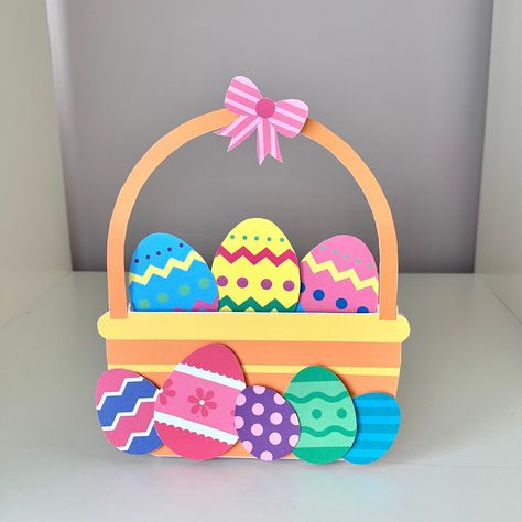 Easter Bunny Paper Craft, Paper Easter Basket, Easter Basket Crafts, Easter Crafts Preschool, Easy Toddler Crafts, Easter Crafts For Toddlers, Easter Arts And Crafts, Fun Easter Crafts, Easy Easter Crafts