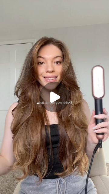 Wavy Talk Straightening Brush, Wavytalk Straightener Brush, How To Use Straightener, Steam Straightener, Hair Brush Straightener, Blowout Hair, Straightening Brush, Hair Tips, Curled Hairstyles