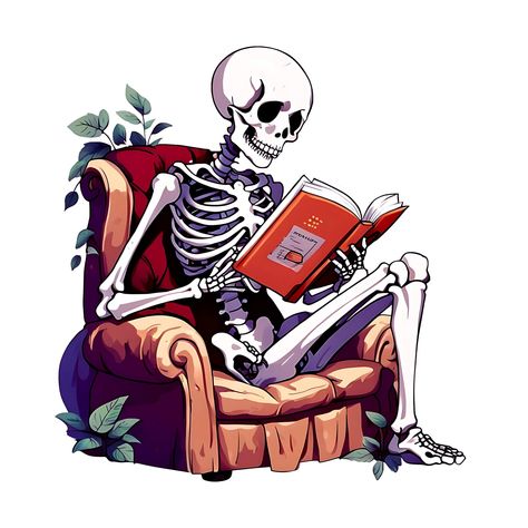 Skeleton reading time Sticker: Removable, kiss-cut vinyl stickers available in 4 different sizes. https://www.redbubble.com/i/sticker/Skeleton-reading-time-by-CJdesignStudio/162501392.JCQM3?asc=u If you like the design, explore my Redbubble shop to discover a range of products featuring the same artwork, including T-shirts, stickers, phone cases, notebooks, and over 60 other items. https://www.redbubble.com/shop/ap/162501392?asc=u Visit CJdesignStudio.redbubble.com to see all my latest desi... Skeleton Sitting In Chair, Skeleton In Chair, Skeleton Reading Book, Skeleton Reading, Nice Room, Boxes Ideas, Room Boxes, Skeleton Art, Bubble Art