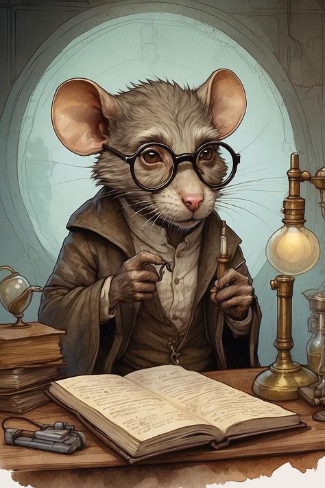 Rat Artwork, Inktober Inspiration, Pee Wee, Mouse Rat, Rodents, Fantasy Artwork, Character Portraits, Card Game, Mice