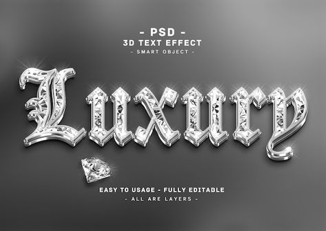 Silver Poster Design, Psd Text Effect, Logos For Edits, Diamond Graphic Design, Heavy Metal Font, Black Metal Font, Silver Font, Diamond Letters, Diamond Graphic