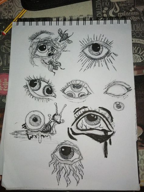 #tattoo #notes #drawing #trippy my pin i cant remember where i got it from Notes Drawing, Eye Drawings, Arte Grunge, Indie Drawings, Trash Art, Grunge Art, Sketchbook Art Journal, Art Diary, Pin I