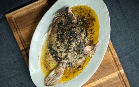 Dory Fish Recipe, Caper Butter Sauce, John Dory Fish, Caper Butter, Indigenous Food, Dory Fish, John Dory, Fish Recipes Baked, Baked Fish