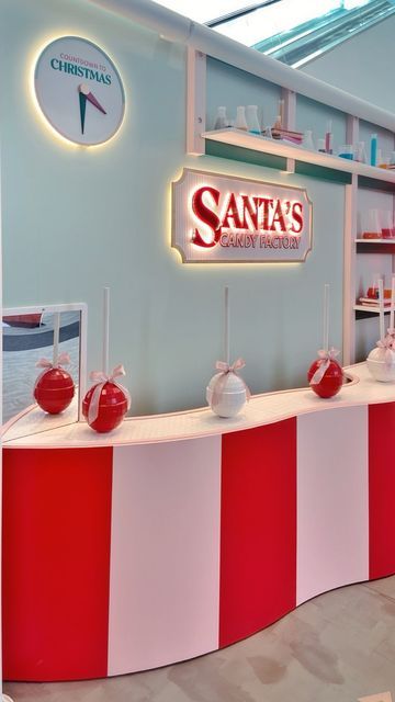 Christmas Brand Activation, Christmas Activation, Christmas Event Decor, Christmas Candy Shop, Christmas Factory, Christmas Market Ideas, David Arnold, Breakfast With Santa, Christmas Booth