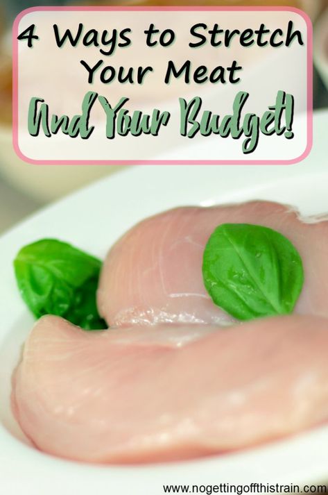 Meat is getting expensive, but you can still make your meals delicious by stretching the meat! Here are 4 budget-friendly ways to still eat meat. Grocery Savings, Penny Pinching, Food Cost, Healthy Groceries, Eat Meat, Frugal Tips, Frugal Living Tips, Save Money On Groceries, Budget Meals