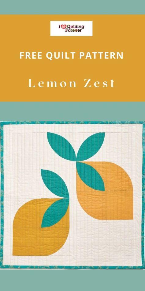 Free Quilt Pattern: Lemon Zest Quilt Free Patchwork Patterns, Summer Quilt Blocks, Lemon Pepper Quilt Pattern, Lemon Quilt Block, Lemon Quilt Pattern, Quilt Patterns Simple, Summer Quilt Patterns, Lemon Quilt, Pineapple Quilt Block Quilting Books Patterns And Notions