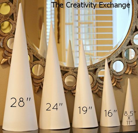 Templates and Tutorial for making craft cones- The Creativity Exchange The Creativity Exchange, Cone Template, General Crafts, Noel Christmas, Paper Clay, Crafty Craft, Crafty Diy, Craft Time, Diy Projects To Try