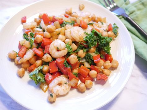 Spanish Chickpeas, Shrimp Tapas, Frozen Shrimp, Best Smoothie Recipes, Shrimp Dishes, Sauteed Veggies, Good Smoothies, Veggie Side Dishes, Work Lunch