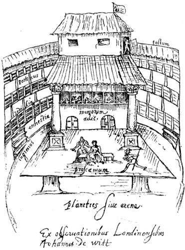 The Dewitt sketch. One of the only clues we have to what the interior of a working theatre was like. Thrust Stage, Poetry Artwork, Medieval Theatre, Elizabethan Theatre, Lost Voice, Nigeria Travel, Brazil Carnival, Globe Theater, Drama Ideas