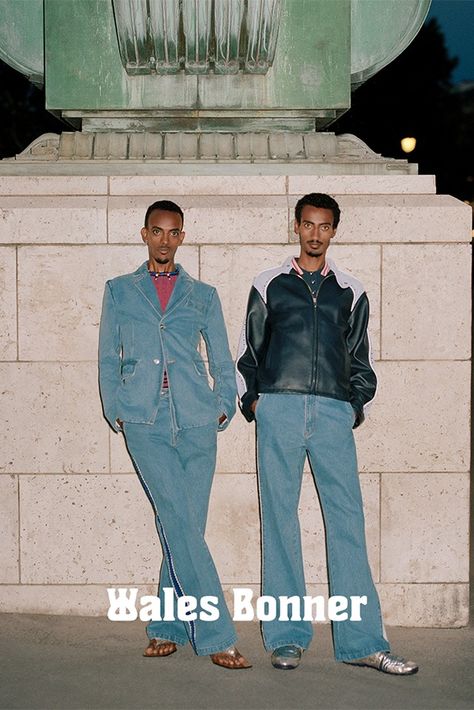 Wales Bonner's SS24 "Marathon" Collection Sprints Towards Victory New Faces Models, Long Distance Runner, Distance Runner, Cowboy Jacket, Metallic Shorts, The Marathon, Denim Suit, Wales Bonner, Latest Design Trends