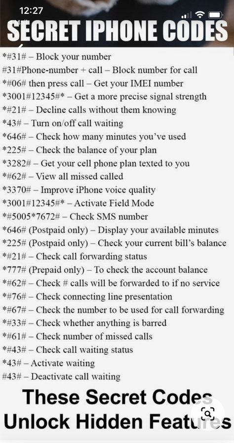 Iphone Tips And Tricks Hacks, Iphone Code, Iphone Secret Codes, Phone Tricks, Iphone Codes, Android Phone Hacks, Iphone Tricks, Iphone Secrets, Cell Phone Hacks