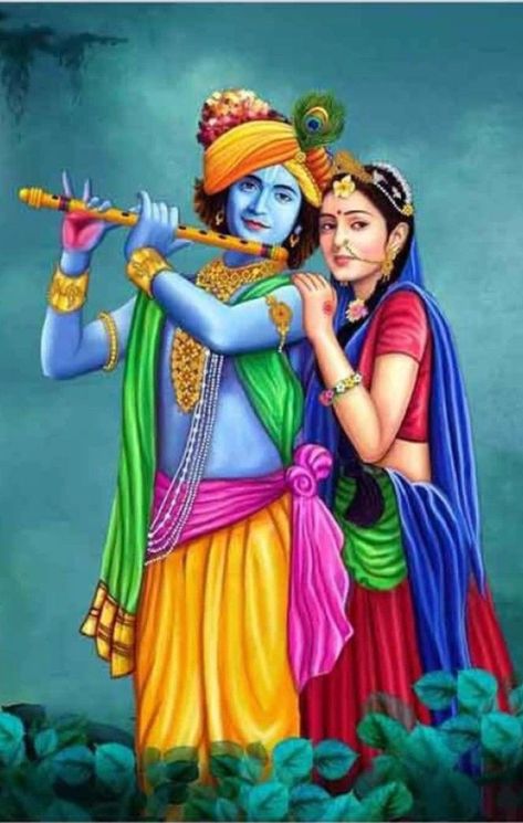 Radha Krishna Drawing With Colour, Radhe Krishna Art, Lord Sri Krishna, Bird Silhouette Art, Radha Krishna Painting, Rajasthani Painting, Ganesha Drawing, Pencil Drawing Images, Lakshmi Narayan