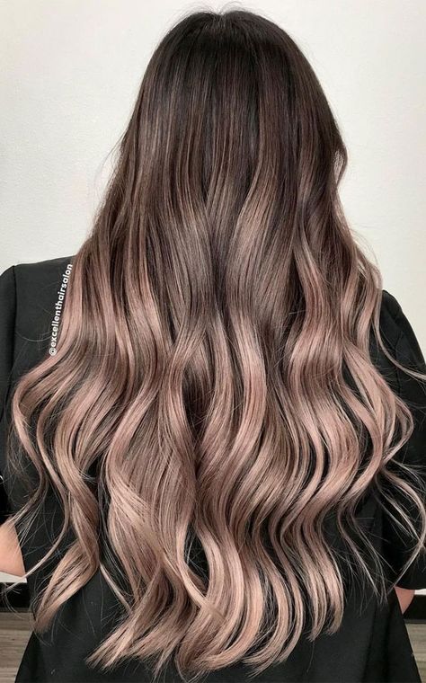 Metalic Blond Hair, Taupe Brown Hair, Metallic Grey Hair, Metallic Brown Hair, Metallic Hair Color, Grey Brown Hair, Hairstyles For Summer, Tan Skin Blonde Hair, Hair Color Rose Gold