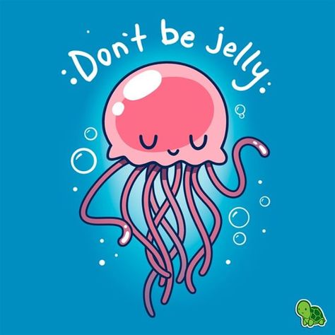 *tentacle flip* 💁 Everything adorable is on sale during the 12 Days of Christmas Sale!#TeeTurtle #kawaii #pun Painting Names, Eyes Ideas, Jellyfish Painting, Pink Jellyfish, Draw Eyes, Blue T Shirt, Learn To Draw, Jellyfish, To Draw