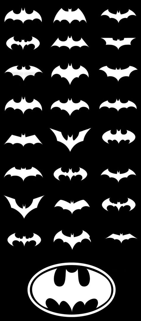 Batman logos for nails Batman Logo Tattoo, Drawing Clouds, Batman Sign, Ape Art, Batman Bedroom, Bat Symbol, Batman Tattoo, Bob Kane, Batman Symbol