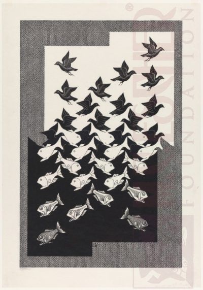 Escher Drawings, Sky And Water, M C Escher, Mc Escher, Bird Poster, Boston Public Library, National Gallery Of Art, Op Art, Canvas Home