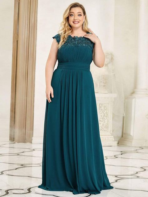 Plus Size Elegant Maxi Long Lace Cap Sleeve Bridesmaid Dress dresseser, winterfest dresses, macy dresses formal #dressesOnline #dresses4less #dresseswithpockets, dried orange slices, yule decorations, scandinavian christmas Plus Formal Dresses, Sleeve Bridesmaid Dress, Cap Sleeve Bridesmaid Dress, Teal Bridesmaid Dresses, Lace Chiffon Bridesmaid Dress, Custom Bridesmaid Dress, Plus Size Elegant, Elegant Bridesmaid Dresses, Plus Size Bridesmaid