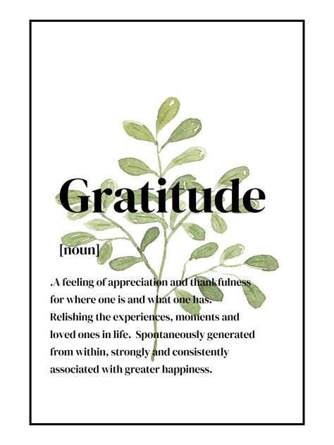 Gratitude Affirmation Definition Printable Digital Art https://blkgrldesigns.etsy.com/ Gratitude Wall Art, Definition Of Gratitude, Affirmation Definition, Gratitude Illustration, Hope Squad, Gratitude Definition, Gratitude Poster, Gratitude Wall, Affirmation Posters