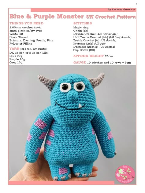 Sulley Crochet Pattern Free, Sully Monsters Inc Crochet Pattern Free, Monsters Inc Crochet Pattern Free, Crochet Sully Monsters Inc, Sully Crochet Pattern Free, Crochet Sully, Monster Crochet Pattern Free, Monsters Inc Crochet, Yarn Monsters