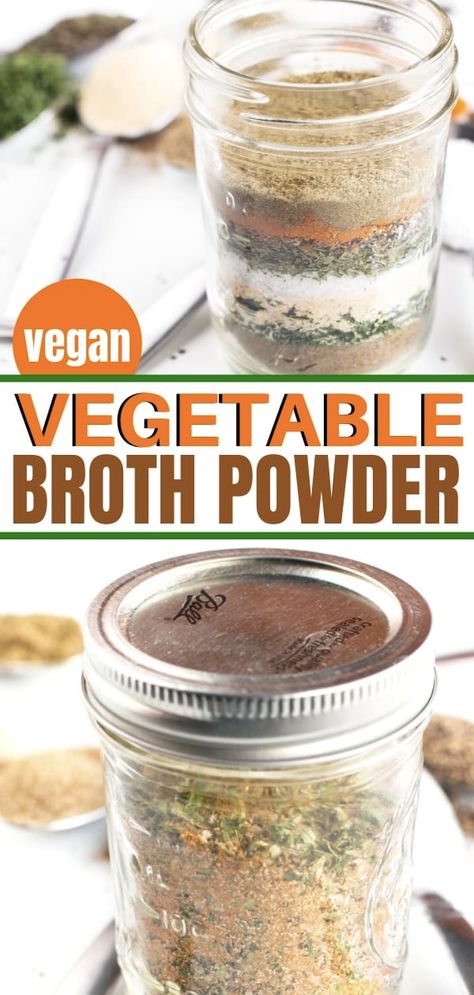 Boullion Recipe, Vegetable Broth Powder, Bouillon Recipe, Recipes With Vegetable Broth, Homemade Vegetable Broth, Homemade Dry Mixes, Homemade Spice Mix, Spice Blends Recipes, Homemade Pantry