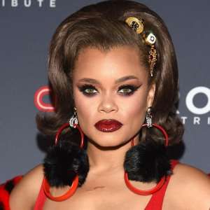 Andra Day, Singer Andra Day, Adriana Smith Rocket Queen, Dearra Side Part, Daya Singer, George Shelley, Melanin Skin, Bouffant Hair, Black Goddess