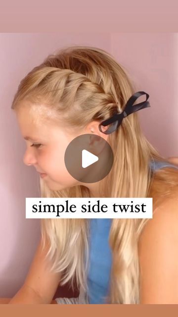 Side Twist Hairstyles Simple, Hair Styling Cream, Girls Hairdos, Side Twist, Side Part Hairstyles, Gym Hairstyles, Hair Smooth, Volleyball Hairstyles For Curly Hair, Ribbon Hairstyle