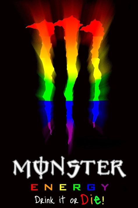 Stuff you will not Ty drinking because I see a lot of people die by drinking this stuff Monster Energy Logo, Monster Energy Drink Logo, Real Rainbow, Monster Energy Girls, Gay Pride Month, Energy Logo, Monster Crafts, Monster Energy Drink, Rainbow Logo