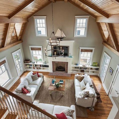 Barn House Decor, Remodeling House, Gambrel Barn, Barndominium Interior, Barn House Interior, Fireplace Decorations, Elevated Bed Ideas, Barn House Design, Gambrel Roof