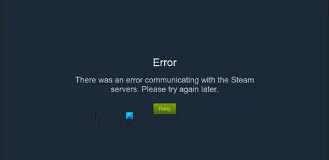 Error communicating with the Steam servers Steam Card, Steam Icon, Apple Card, Windows Computer, Blue Screen, Error Message, Cloud Storage, Internet Connections, Cooking Kitchen