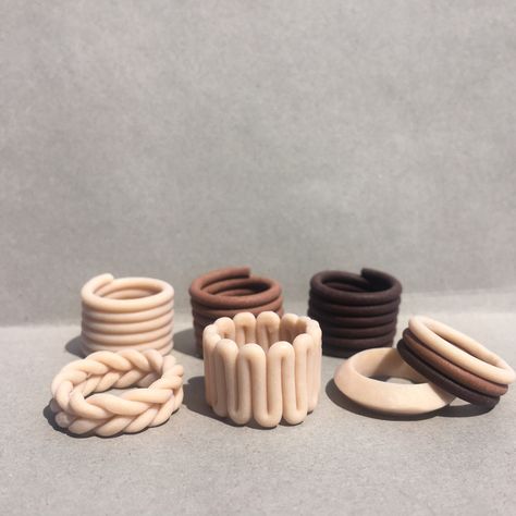 Malaysian Makeup, Diy Clay Rings, Clay Ring, Polymer Clay Ring, Clay Rings, Diy Air Dry Clay, Air Dry Clay Projects, Handmade Clay Jewelry, Tanah Liat