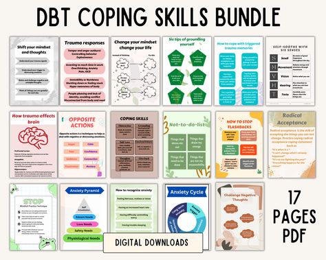 If you're looking for a way to help manage your mental health issues, or if you just need some coping skills to help you through tough times, look no further than the DBT Coping Skills Workbook! This book is packed with helpful information and tools to help you work through your distress. Dbt Skills Worksheets, Coping Skills Worksheets, Cbt Worksheets, Dbt Skills, Therapy Office Decor, Therapy Office, Therapy Worksheets, Change Your Mindset, School Counselor