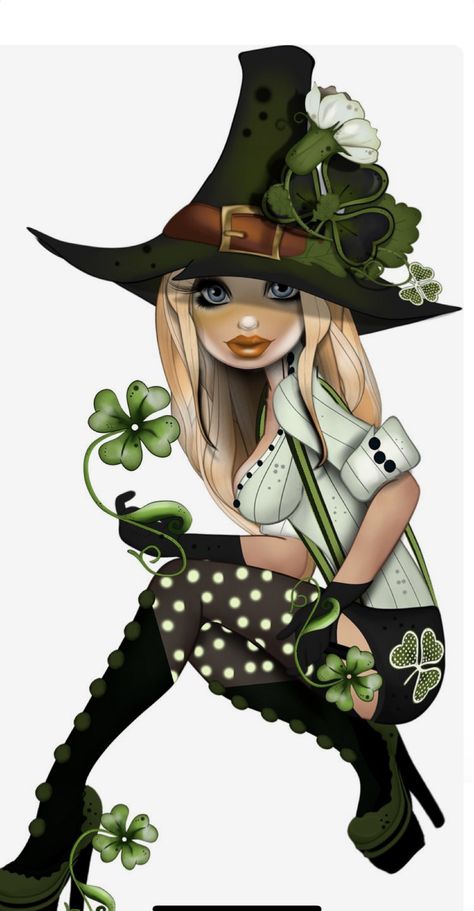 Leprechaun Tattoos, Leprechaun Girl, Irish Art, Beaded Jewelry Patterns, Pin Up Art, St Patrick’s Day, Dark Fantasy, Girl Tattoos, St Patrick