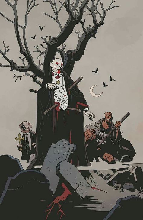 Hellboy  the vampire hunter. Mike Mignola Art, Hellboy Art, Mike Mignola, Bd Comics, Dark Horse Comics, Horror Comics, Arte Animal, Comic Book Artists, Comic Illustration