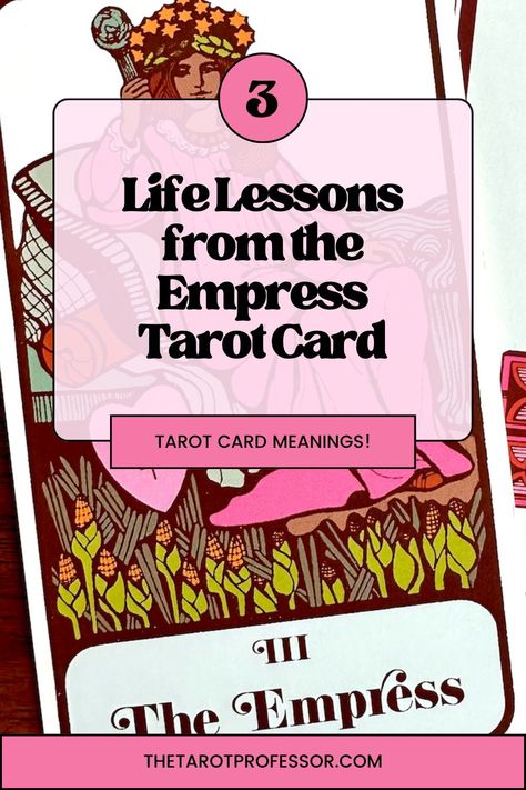 How do you interpret the Empress tarot card? What does the Empress mean in a tarot reading? Here are 3 life lessons from this Major Arcana tarot card learned after a deep dive into this tarot card's meaning. #learntarot #tarotwisdom #majorarcana The Empress Tarot Meaning, The Empress Tarot, Major Arcana Tarot, Spiritual Angels, Empress Tarot Card, Empress Tarot, Arcana Tarot, Favorite Questions, Grounding Techniques