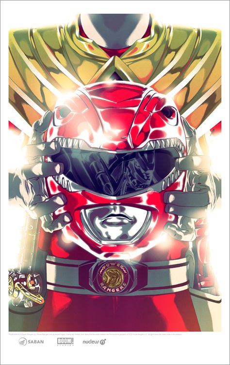 Red Ranger with Dragon Armor Cover , Goni Montes Power Rangers Helmet, Ranger Armor, Power Rangers Comic, Power Rangers Fan Art, Dragon Shield, Dragon Armor, All Power Rangers, Red Ranger, Boom Studios