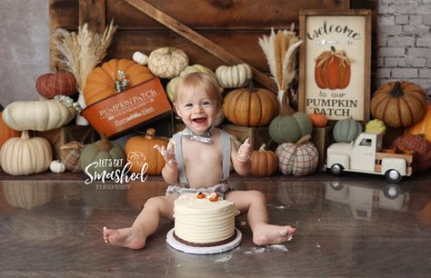 South Jersey Photographer, Cake smash, pumpkin theme, rustic, fall, 1st Birthday Carrollton Georgia, Door Backdrops, Cake Smash Backdrop, Seamless Backdrop, Autumn Lights, South Jersey, Birthday Cake Smash, Pumpkin Theme, 7 Months