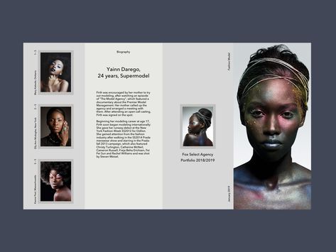 Fashion Models Biography Page by Tajana Tomic Artist Biography Template, Biography Page Design, Artist Profile Layout, Biography Magazine Layout, Biography Template Design, Biography Book Design, Biography Layout, Biography Design Layout, Biography Presentation