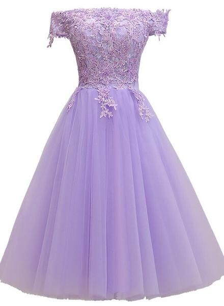 Light Purple Lace And Tulle Off The Shoulder Homecoming Dress, Short Party Dress on Luulla Lavender Homecoming Dress, Dress Short Party, Off The Shoulder Homecoming Dress, Homecoming Dress Short, Tulle Homecoming Dress, Short Party Dress, Short Homecoming Dress, Short Cocktail Dress, Quince Dresses