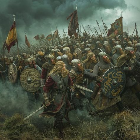 Halfdan Ragnarsson: A Viking Leader Who Shaped Europe Viking Army Fantasy Art, Historical Viking Art, Vikings Art, Vikings History, Viking Ships, Historical Viking, Warhammer Fantasy Roleplay, Kievan Rus, Viking Village