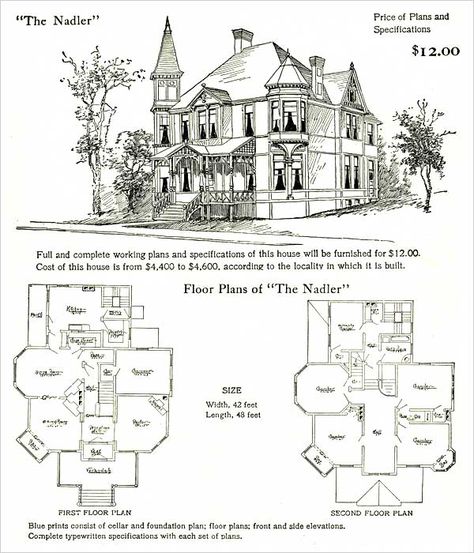 Queen Anne home plans...on my to do list Queen Anne House Plans, Coraline House, Mansion Homes, Vintage Floor Plans, Queen Anne House, Victorian House Plans, Antique House, Vintage House Plans, Old Houses For Sale