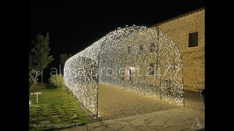 Barrel Vault, Light Tunnel, Set Ideas, Fairy Light, Star Party, Pvc Pipe, Vaulting, Hedges, Fairy Lights