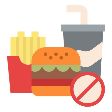 No Fast Food, Food O, Unhealthy Food, Free Icon, Icon Download, Processed Food, Real Food, Icon Font, Web Font