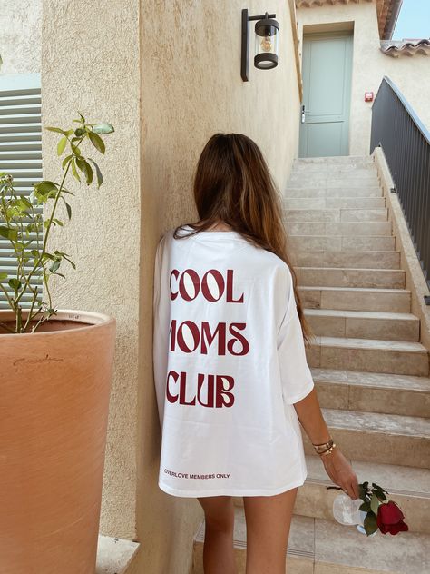 Cool Moms Club Era. 🌹  #momslife #momsclub #momtobe #overlove #overlovestories #overloveclub Mom Era Shirt, Cool Moms Club Shirt, Mom Era Aesthetic, Mom Tshirt Designs, Motherhood University, Mum Aesthetic, Psychology Shirts, Mental Health Shirts, Cd Stickers