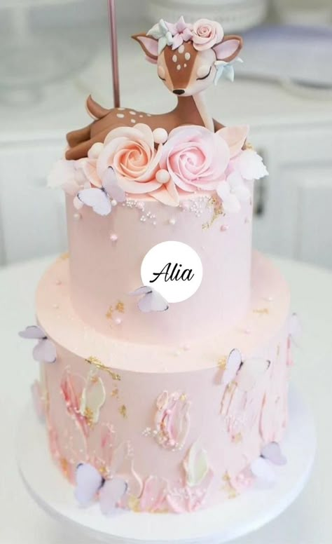 One Deer Ful Birthday Cake, Bambi Birthday Cakes, Bambi Baby Shower Cake, Bambi Baby Shower Ideas, Bambi Birthday Party, Bambi Cake, Woodland Theme Cake, Woodland Birthday Cake, Bambi Birthday