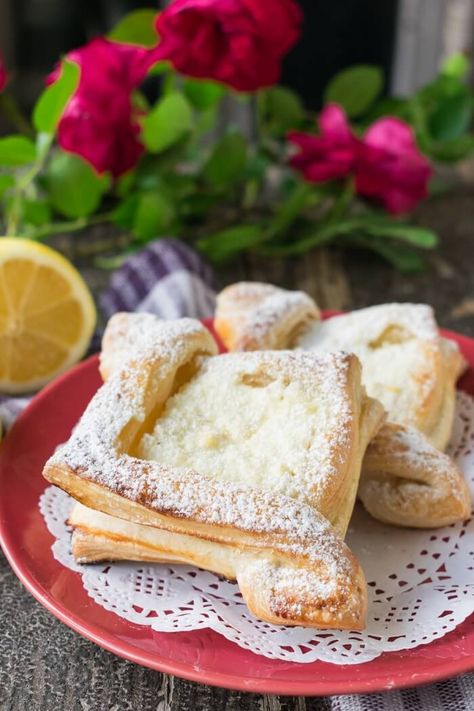 Lemon Cottage Cheese Turnovers Lemon Cottage Cheese, Cheese Turnovers, Baking Lemon, Note Making, Cheese Pudding, Curd Filling, Cheese Puff Pastry, Cheese Pastry, Desserts Recipes