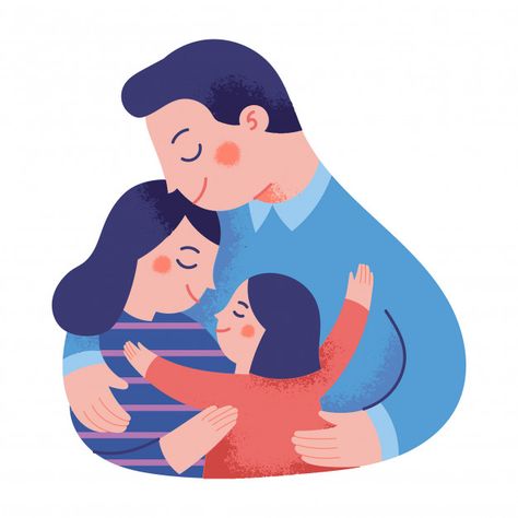 가족 일러스트, Hugging Drawing, Family Hug, Hug Illustration, Family Vector, Portrait Vintage, Family Drawing, Family Cartoon, Concept Illustration